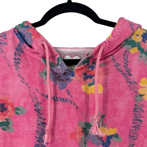 LoveShackFancy x Beach Riot Jenna Pink Floral Sweatshirt Small - Picture 7 of 9